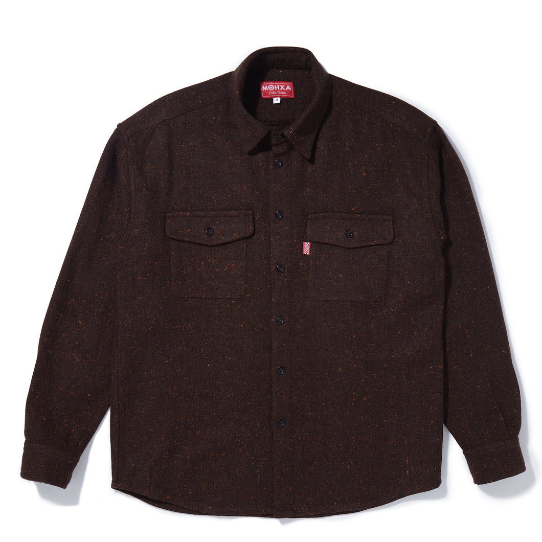wooly sprinkles upcycled everyday shirt / brown