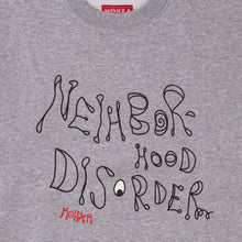 Load image into Gallery viewer, neihbor-hood disorder crewneck / heather grey
