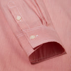 striped label shirt (red)