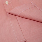 striped label shirt (red)