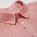 striped label shirt (red)