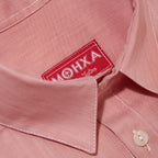 striped label shirt (red)