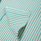striped label shirt (green)