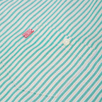 striped label shirt (green)