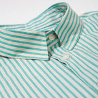 striped label shirt (green)