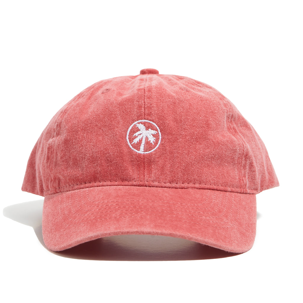 palm logo dad cap / strawberry red