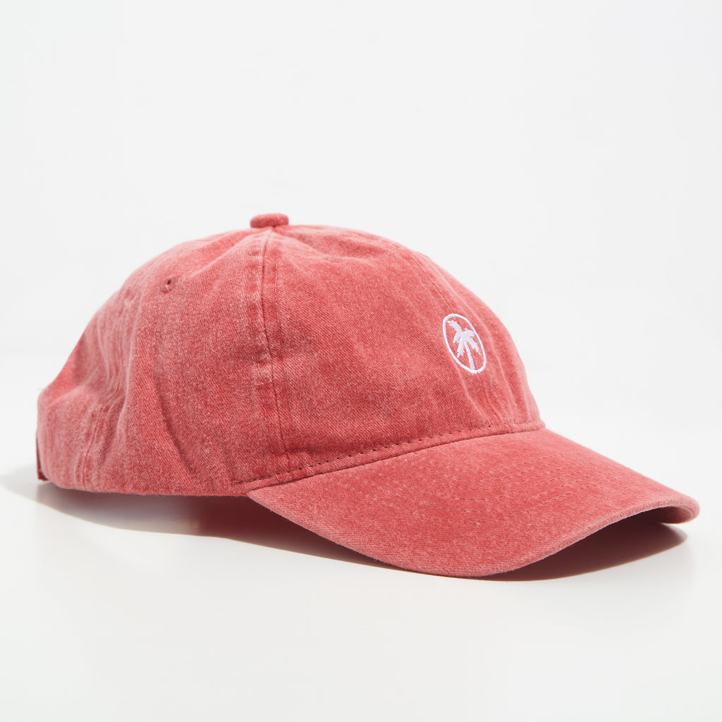 palm logo dad cap / strawberry red
