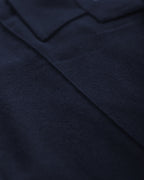 pintuck lapel shirt / navy blue