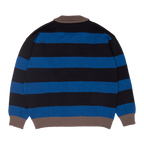 striped cardigan (blue / black)