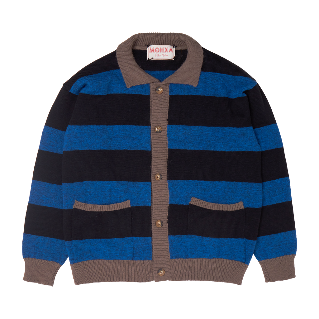 striped cardigan (blue / black)