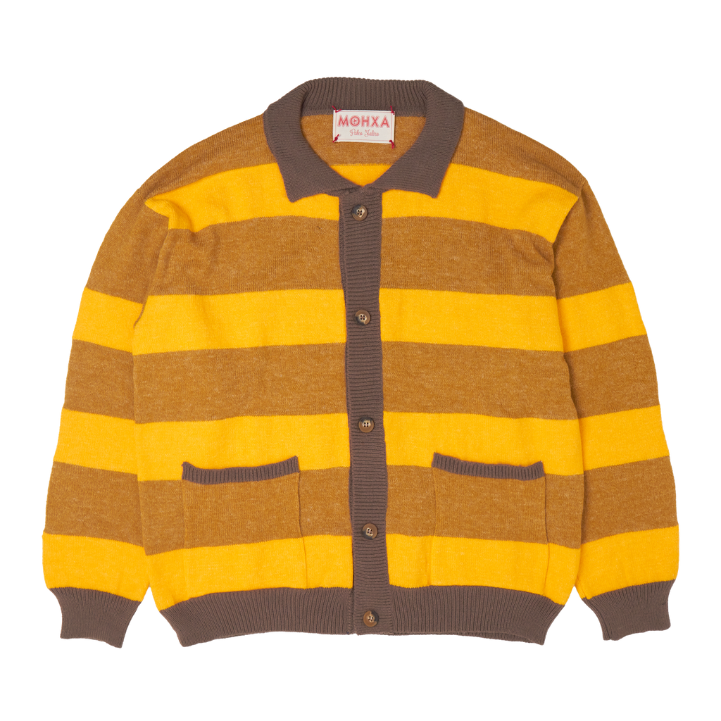 striped cardigan (yellow / dijon)