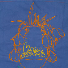 Load image into Gallery viewer, depressed tulips upcycled lapel shirt / steel blue
