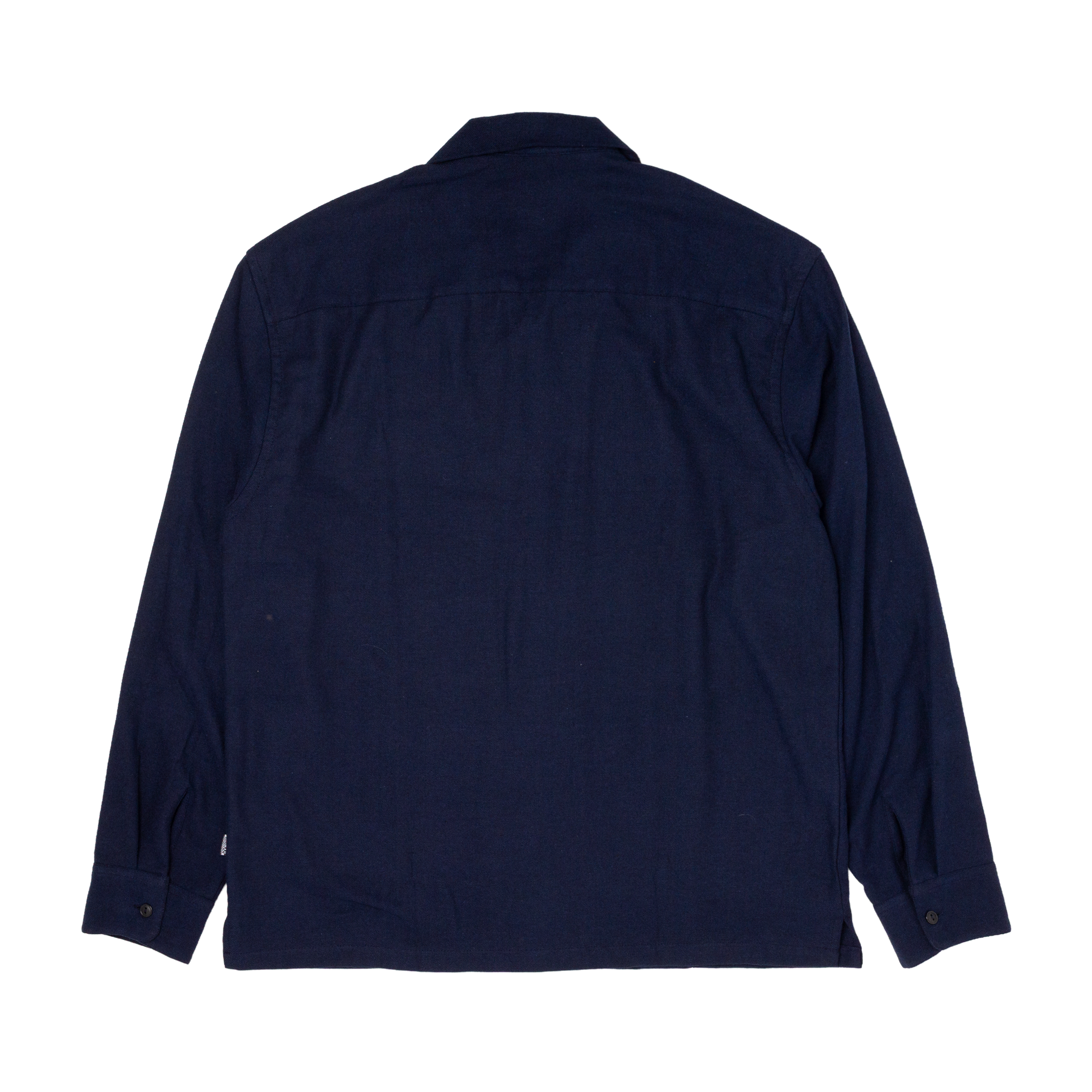 pintuck lapel shirt / navy blue