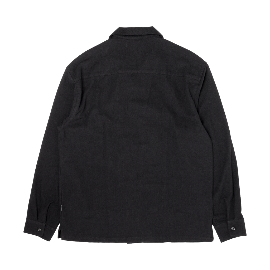 pintuck lapel shirt / noise black
