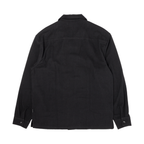 pintuck lapel shirt / noise black