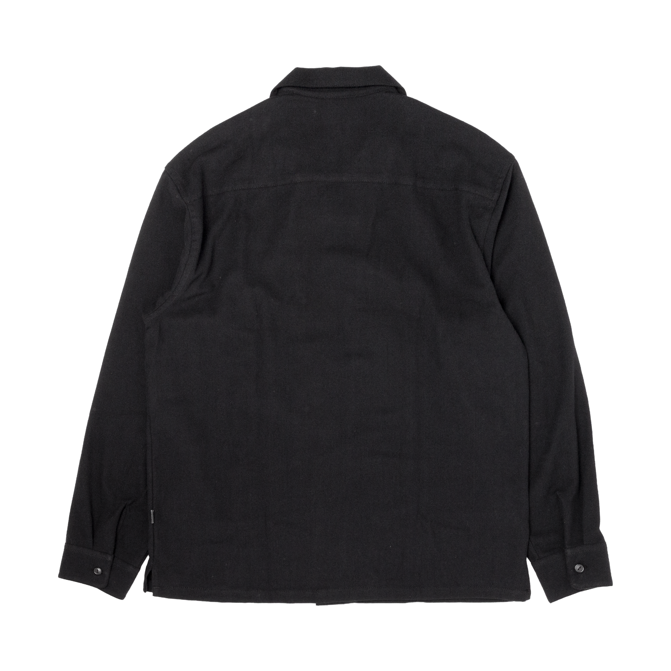 pintuck lapel shirt / noise black