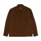 pintuck lapel shirt / noise brown