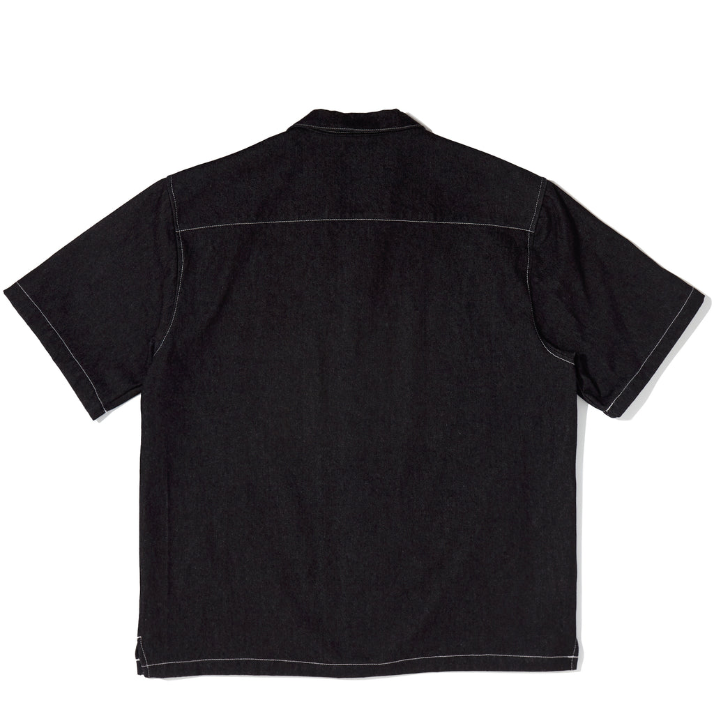 black denim multitasker lapel shirt