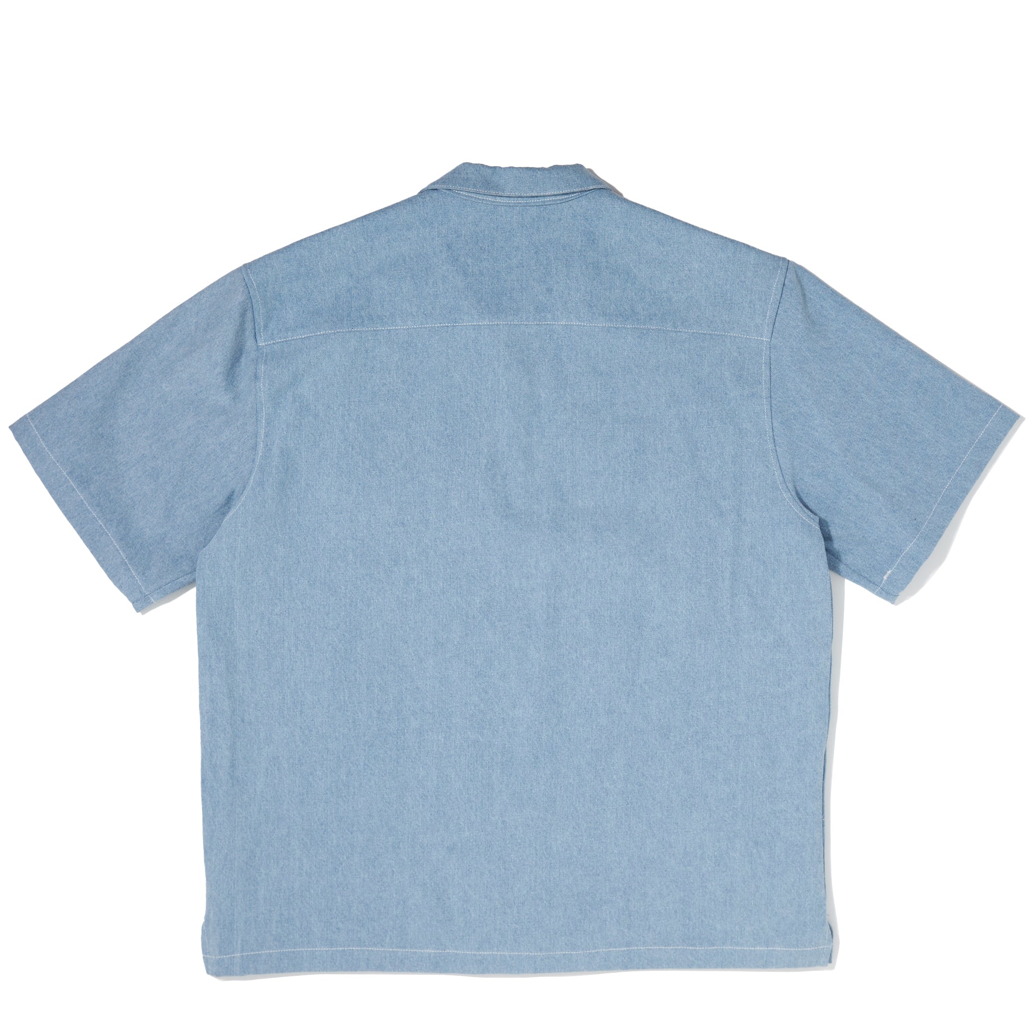 light blue denim multitasker lapel shirt