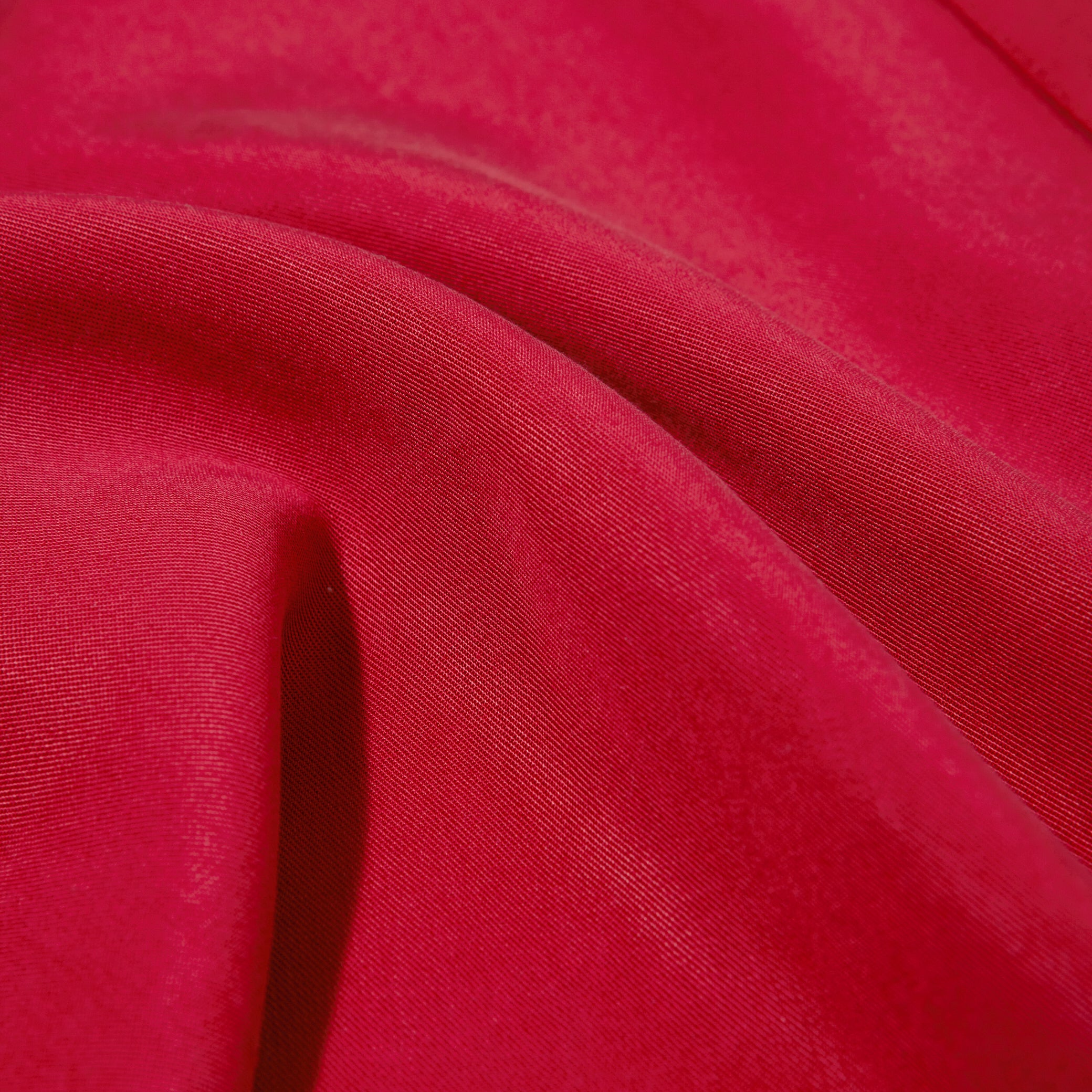 cherry red round lapel shirt