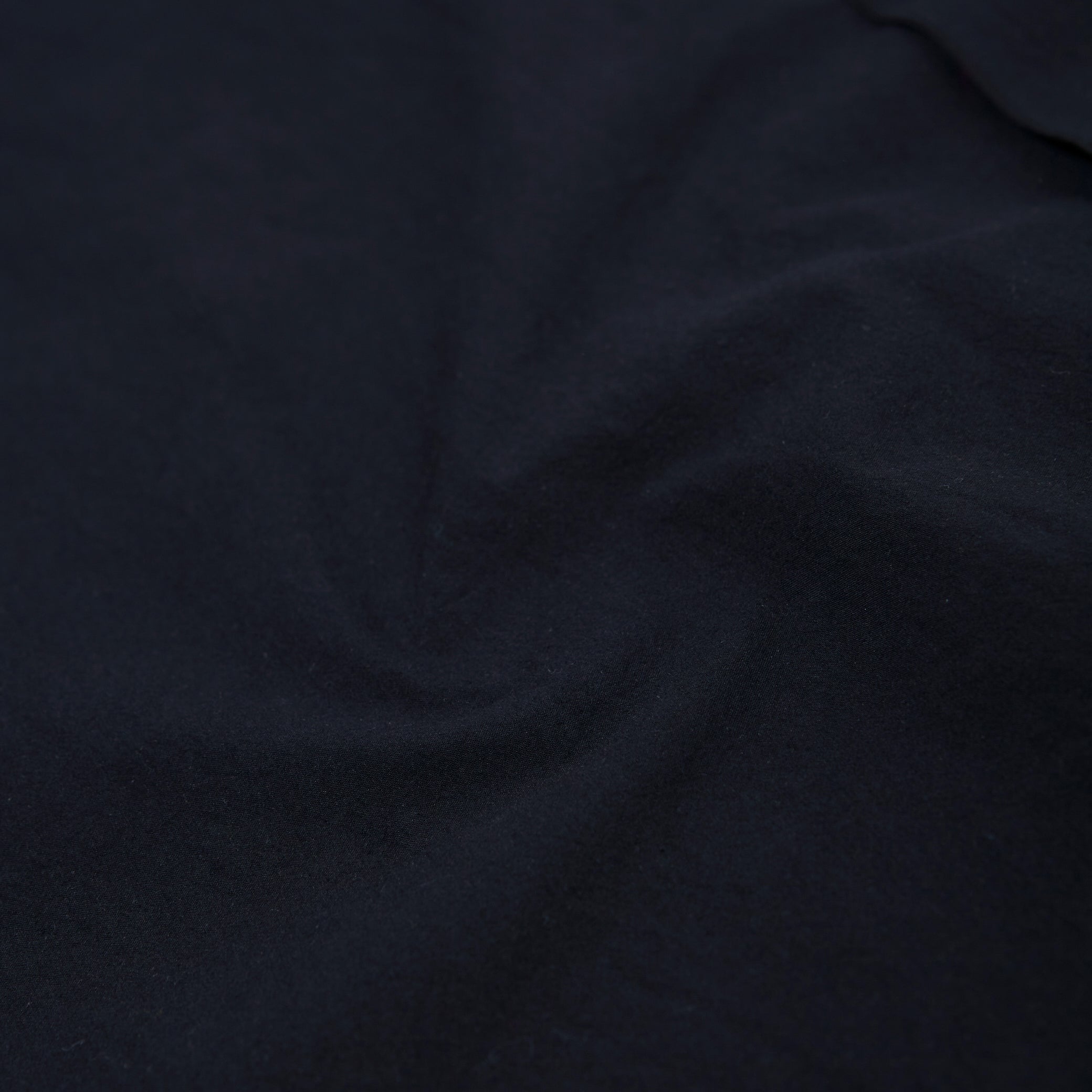 crinkle black round lapel shirt