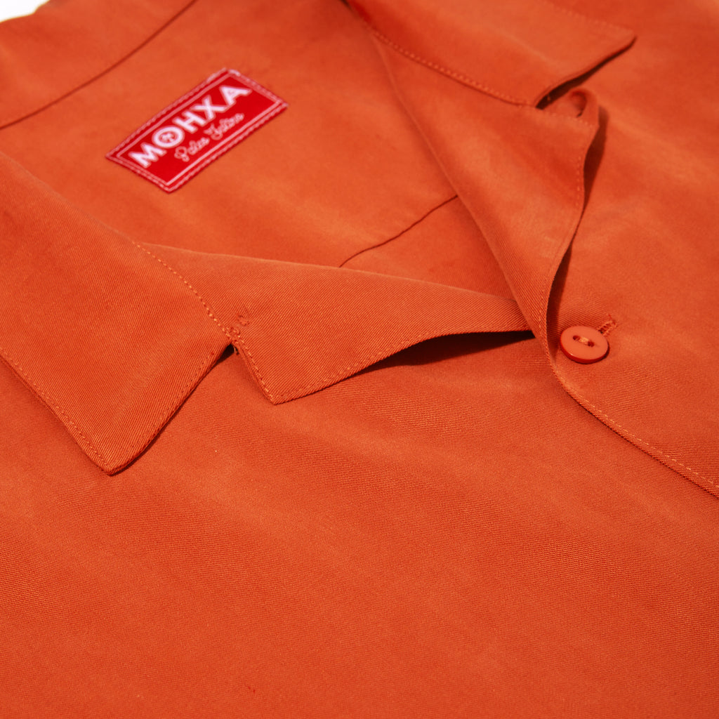 terracotta lapel shirt