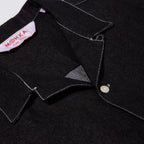 black denim multitasker lapel shirt