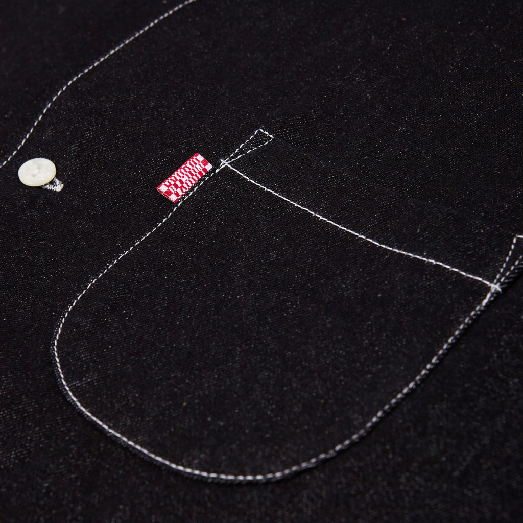 black denim multitasker lapel shirt