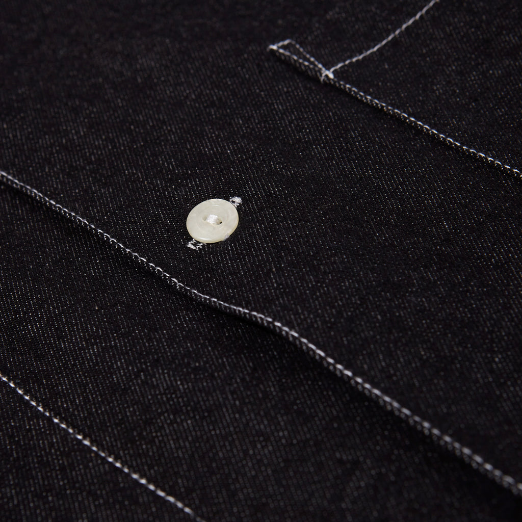 black denim multitasker lapel shirt