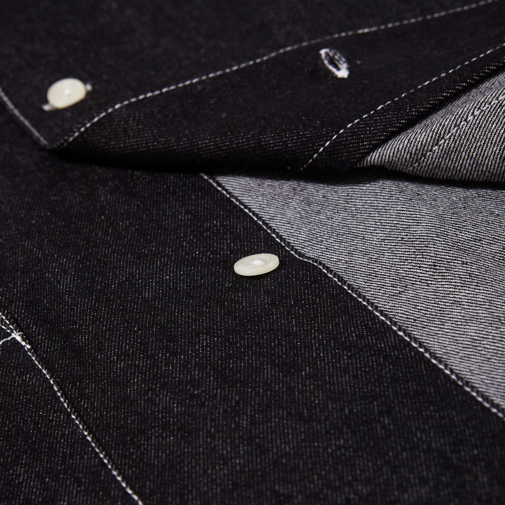 black denim multitasker lapel shirt