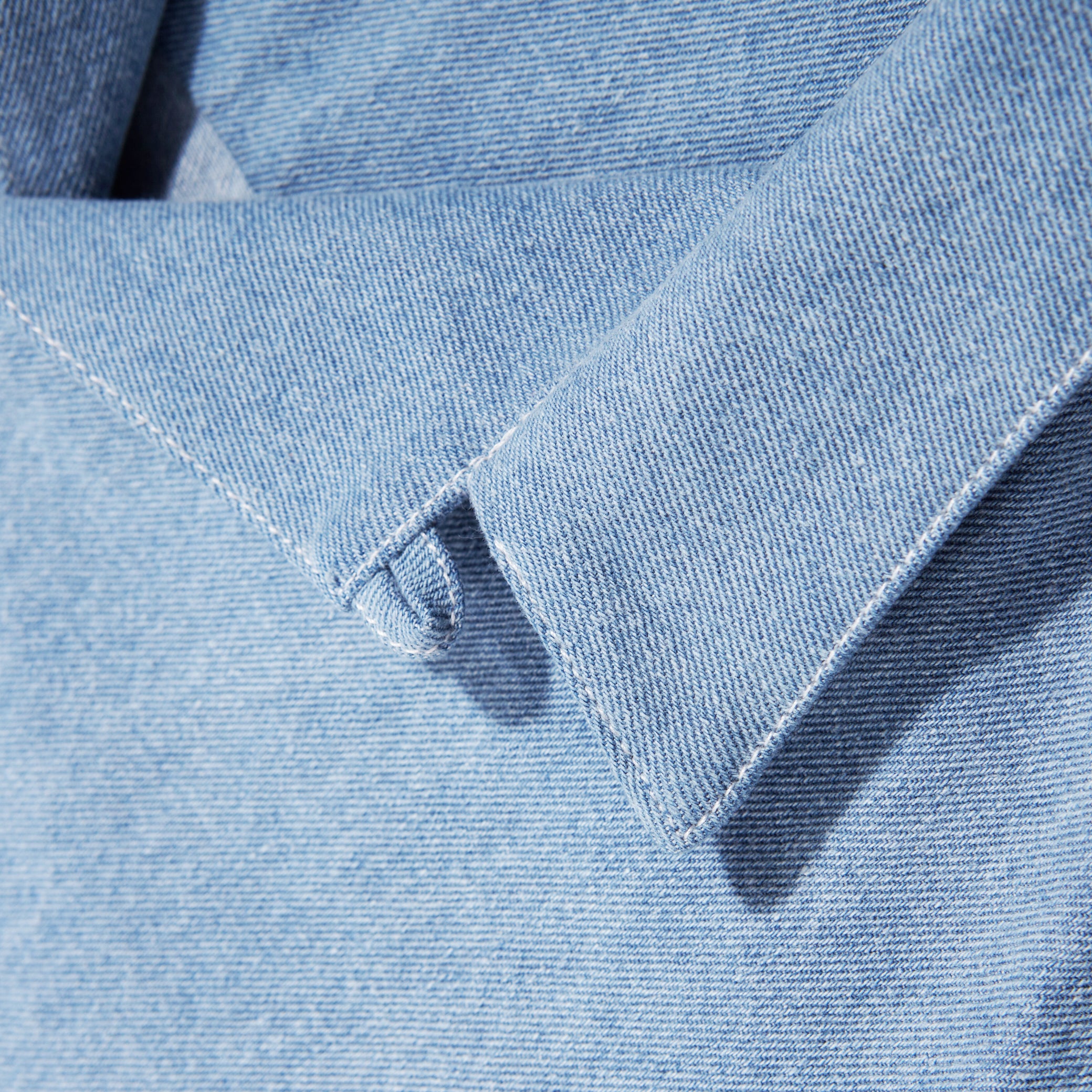 light blue denim multitasker lapel shirt