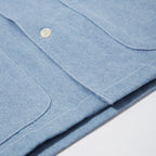 light blue denim multitasker lapel shirt