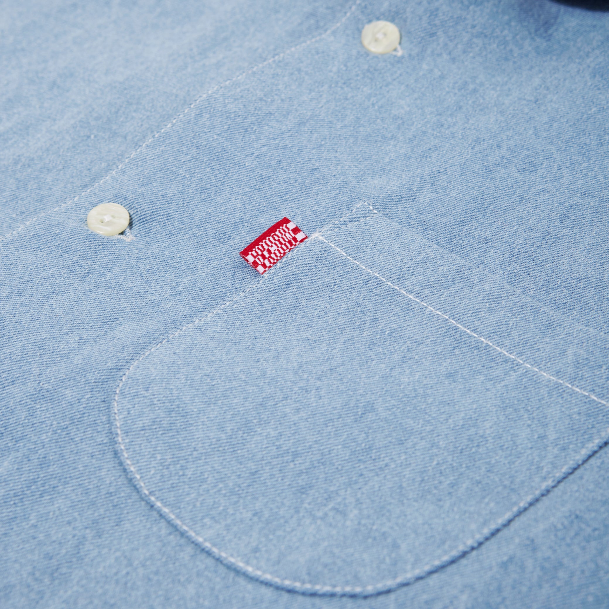 light blue denim multitasker lapel shirt