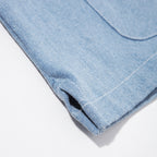light blue denim multitasker lapel shirt
