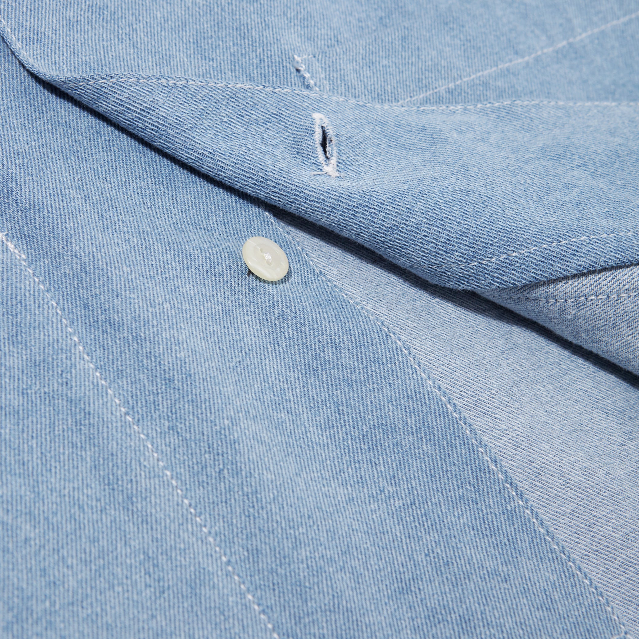 light blue denim multitasker lapel shirt