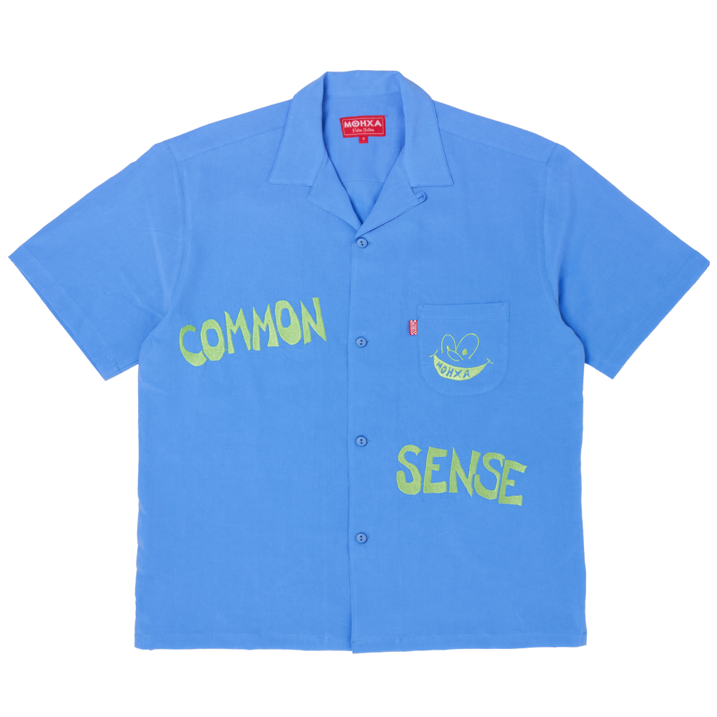 common sense lapel shirt / cornflower blue