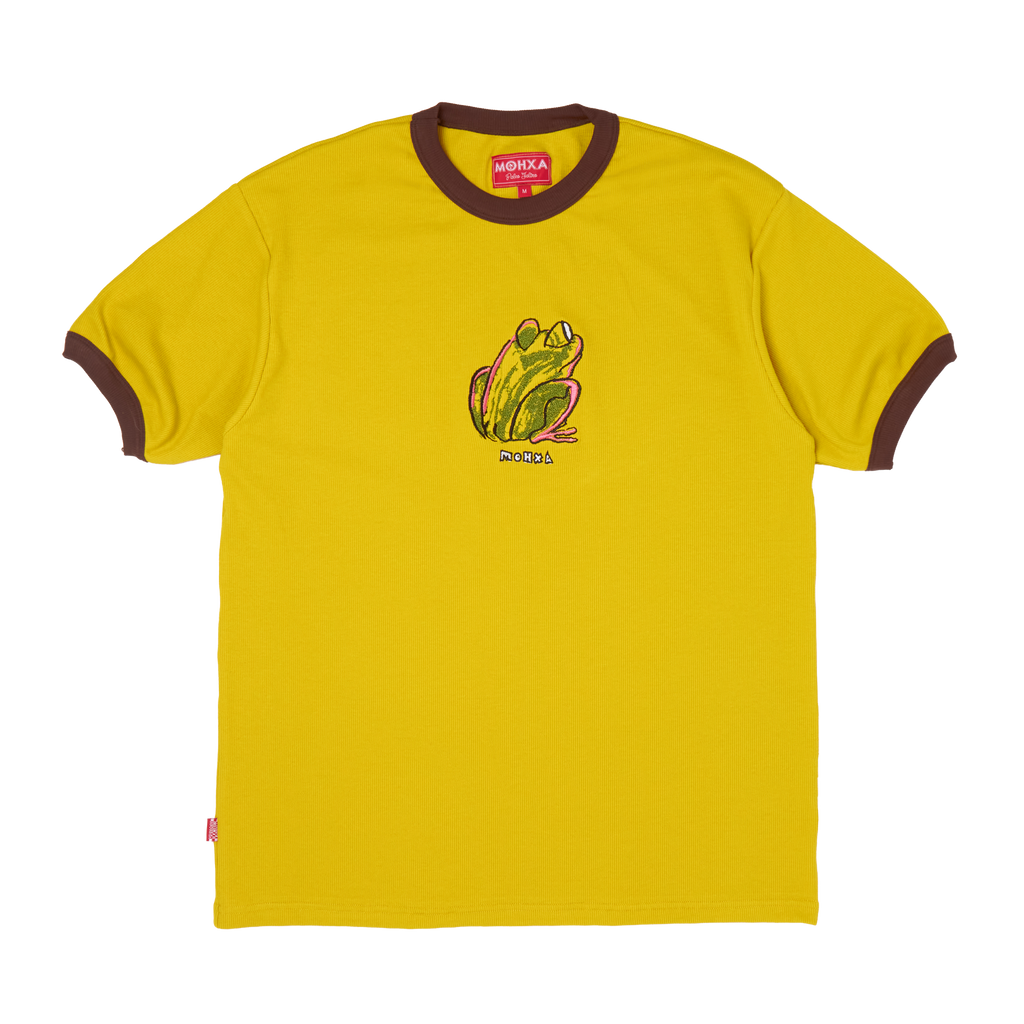 frog rib ringer tee / celery