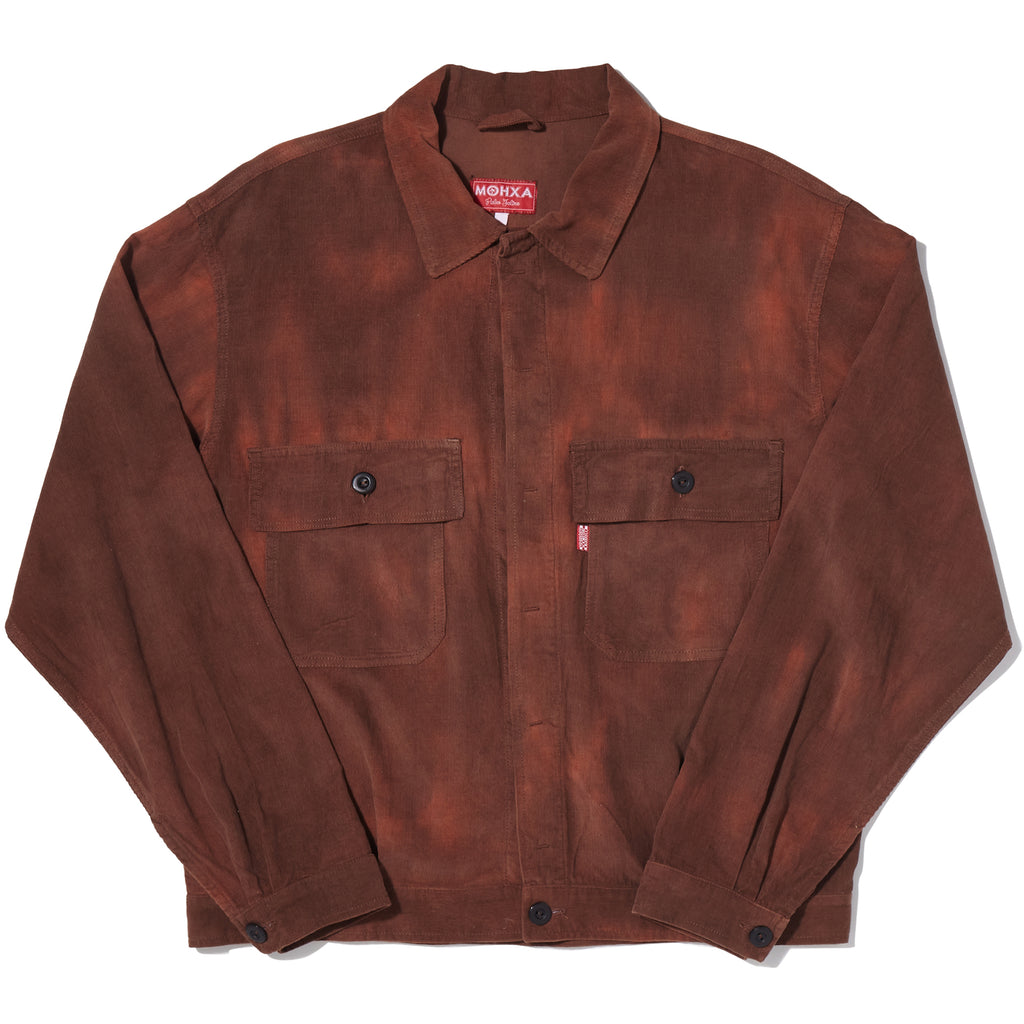 tie dye corduroy station jacket (mars)