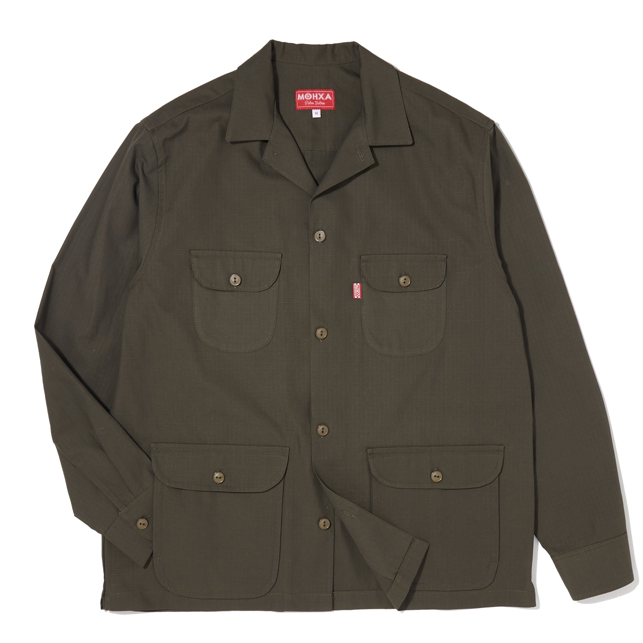 ripstop multitasker lapel overshirt (olive)