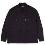 ripstop multitasker lapel overshirt (black)