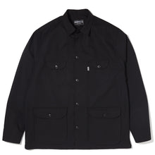 Load image into Gallery viewer, ripstop multitasker lapel overshirt (black)
