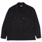 ripstop multitasker lapel overshirt (black)
