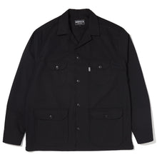 Load image into Gallery viewer, ripstop multitasker lapel overshirt (black)
