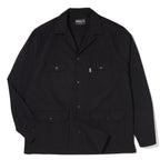 ripstop multitasker lapel overshirt (black)