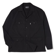 Load image into Gallery viewer, ripstop multitasker lapel overshirt (black)
