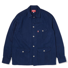 Load image into Gallery viewer, vintage denim multitasker lapel overshirt / indigo
