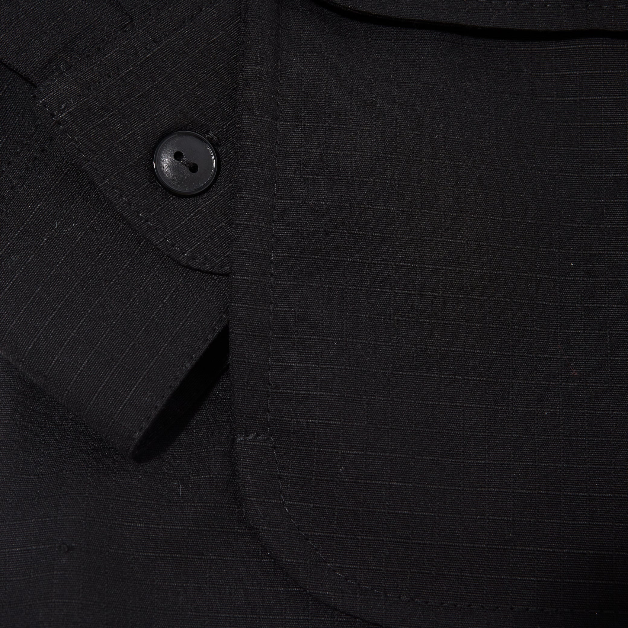 ripstop multitasker lapel overshirt (black)