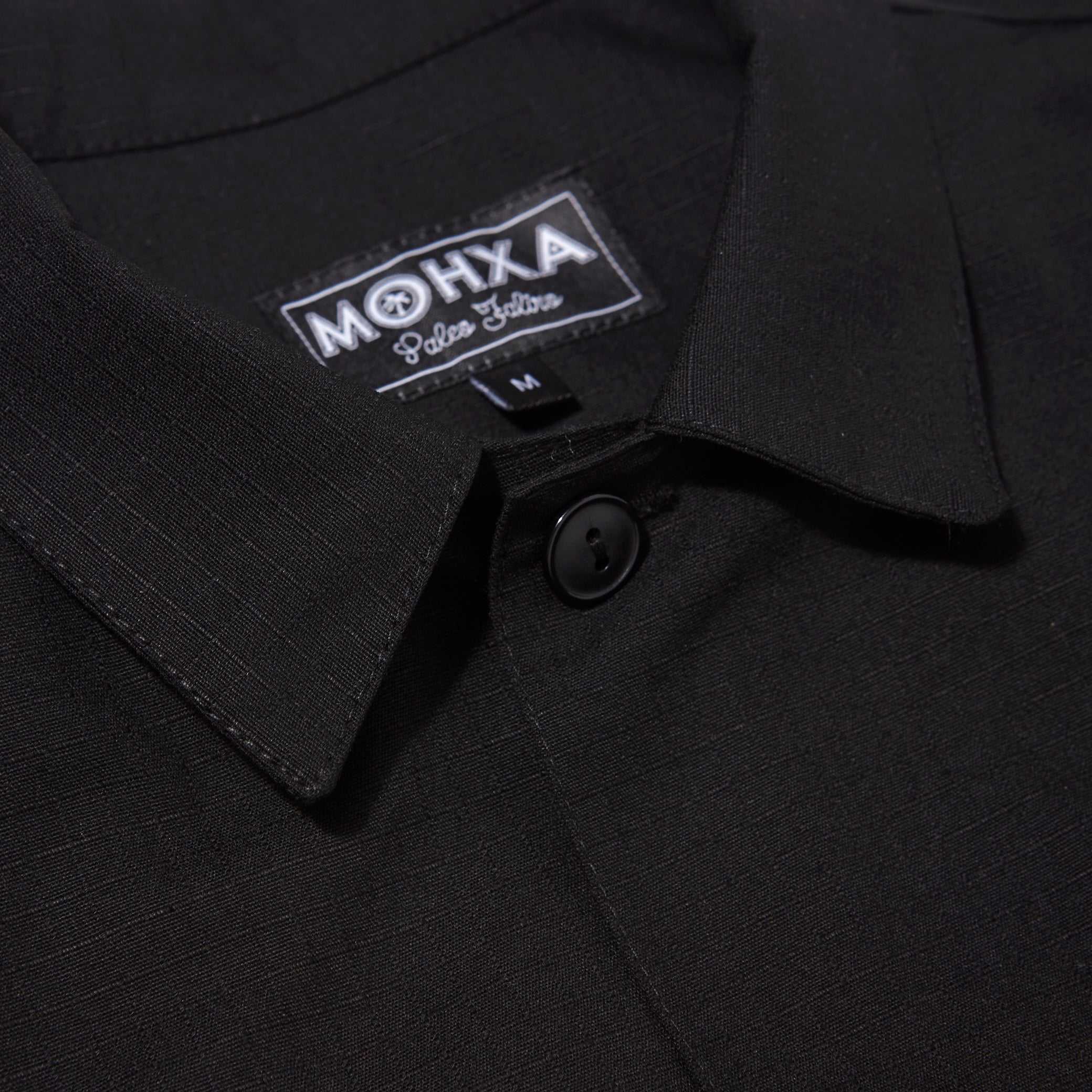 ripstop multitasker lapel overshirt (black)