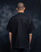 black denim multitasker lapel shirt