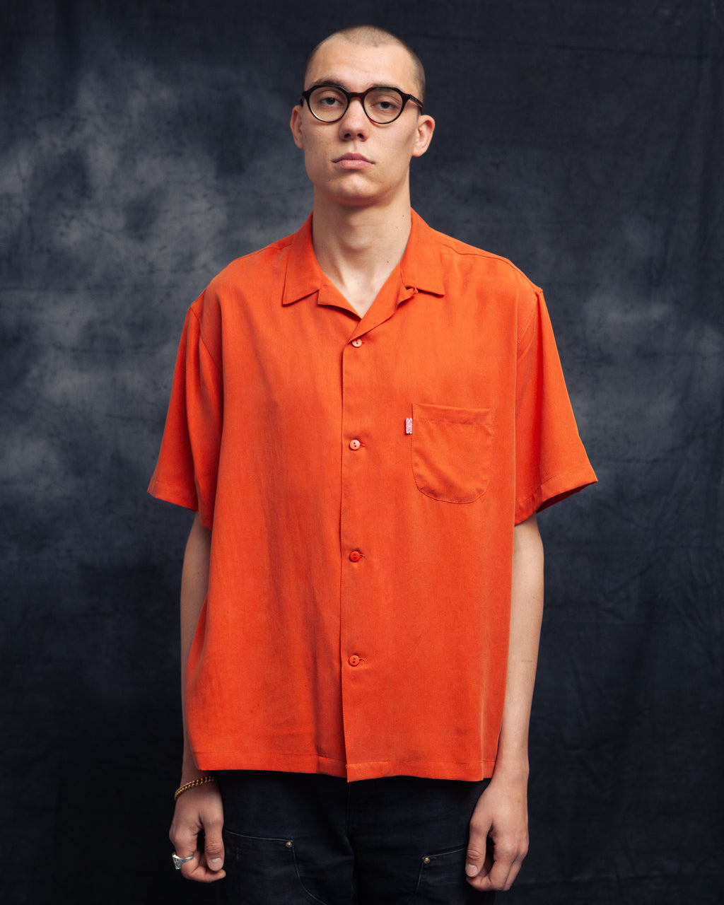 terracotta lapel shirt